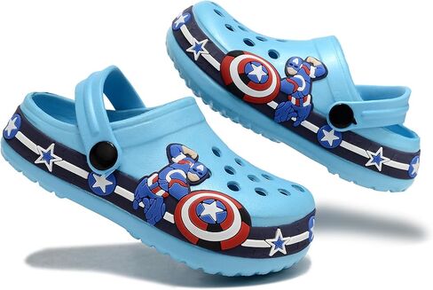 Toddler Clogs EVA Cute Cartoon Pattern Boys and Girls Clogs One-Foot Lightweight Breathable Children's Clogs Sandals in Saudi Arabia