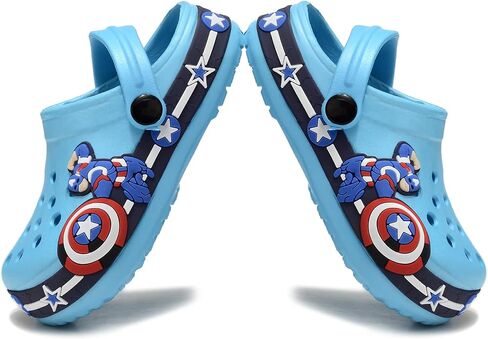 Toddler Clogs EVA Cute Cartoon Pattern Boys and Girls Clogs One-Foot Lightweight Breathable Children's Clogs Sandals in Saudi Arabia
