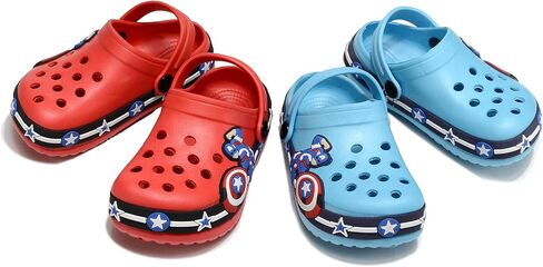 Toddler Clogs EVA Cute Cartoon Pattern Boys and Girls Clogs One-Foot Lightweight Breathable Children's Clogs Sandals in Saudi Arabia