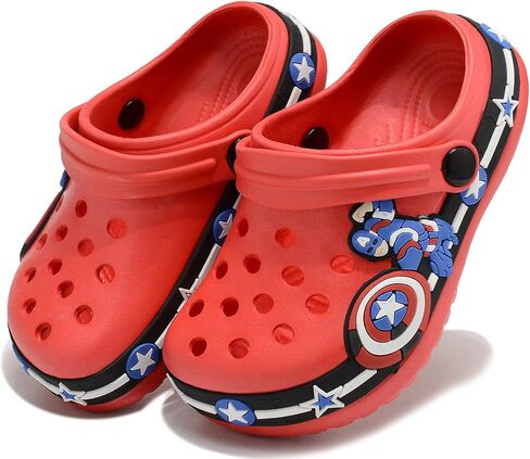 Toddler Clogs EVA Cute Cartoon Pattern Boys and Girls Clogs One-Foot Lightweight Breathable Children's Clogs Sandals in Saudi Arabia