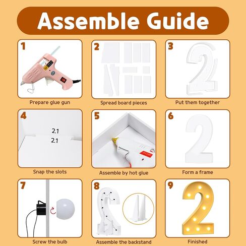 imprsv 3FT سرادق أرقام زخارف حفلات التخرج 2024، 3FT سرادق تضيء أرقام 24 لديكورات التخرج فئة 2024 (مشروع DIY) in Kuwait