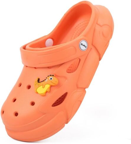 UPSOLO Boys Girls Clogs Kid's Garden Shoes Cute Cartoon Slides Sandals Slip-on Lightweight Indoor Outdoor Beach Water Shower Pool Slipper Children in Saudi Arabia