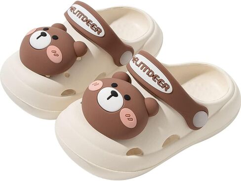 NW Kids قباقيب لطيفة أحذية الحديقة للأطفال الصغار الأولاد والبنات شباشب ناعمة من مادة إي في إيه مضادة للانزلاق للاستخدام الداخلي والخارجي مقاومة للماء للأطفال وصنادل حمام السباحة والشاطئ in Kuwait