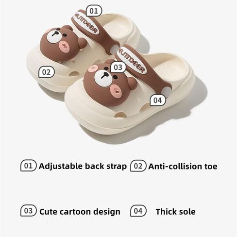 NW Kids قباقيب لطيفة أحذية الحديقة للأطفال الصغار الأولاد والبنات شباشب ناعمة من مادة إي في إيه مضادة للانزلاق للاستخدام الداخلي والخارجي مقاومة للماء للأطفال وصنادل حمام السباحة والشاطئ in Kuwait