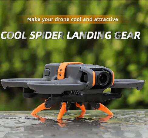Avata 2 Landing Gear قابلة للطي سريعة الإصدار لملحقات DJI Avata 2، ساق تمديد الارتفاع لـ DJI Avata 2 Drone (برتقالي) in Kuwait