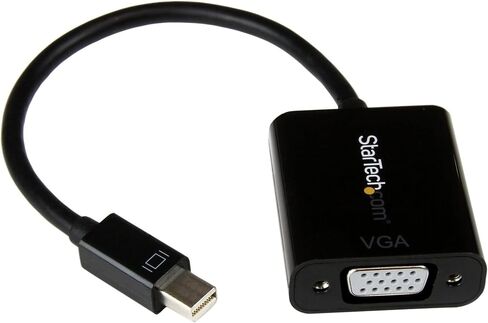 StarTech.com Mini DisplayPort to VGA Adapter - Active Mini DP to VGA Converter - 1080p Video - mDP or Thunderbolt 1/2 Mac/PC to VGA Monitor/Projector/Display - mDP 1.2 to VGA Dongle - Black (MDP2VGA2) in Saudi Arabia