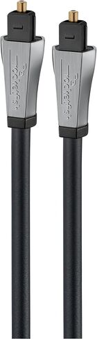Rocketfish Toslink Optical Audio Cable - Fiber Optic Audio Cable for Home Theater & Sound System - Durable Cable Cord for Quality Audio - Black Optical Cable for TV & Soundbar - 4' in Saudi Arabia