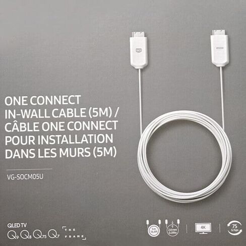 كابل الألياف البصرية لتلفزيون سامسونج QLED كابل توصيل واحد BN39-02301A BN39-02301B BN81-16660A صندوق وصلات Q7C Q8C Q9F 55 65 75'' in Kuwait