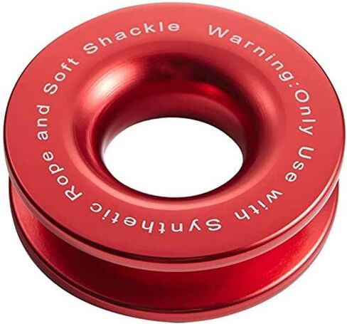 Snatch Recovery Ring 46000 LBS, Winch Snatch Block Compatible with ATV UTV SUV Truck Off-Road Vehicle Towing Soft Shackle Recovery (Black,1 Pack Snatch Ring in Saudi Arabia