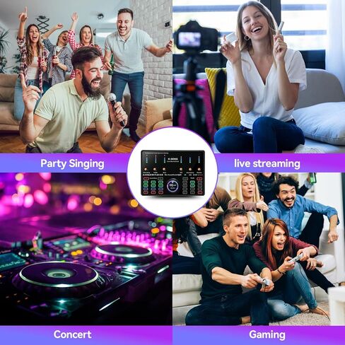 حزمة معدات البودكاست، طقم ميكروفون مكثف مع بطاقة صوت حية وحامل ميكروفون قابل للتعديل لتسجيل غناء الاستوديو، والصوت الزائد، والبث المباشر ومقاطع فيديو يوتيوب in Kuwait