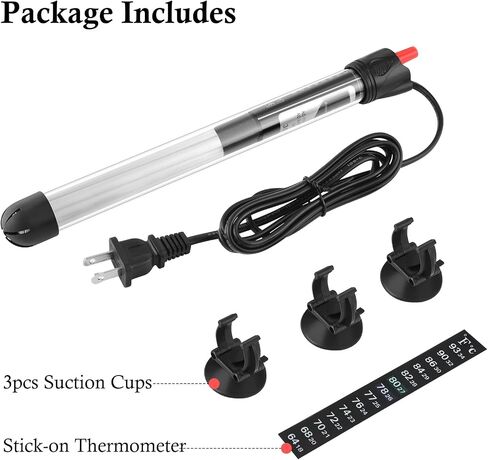 FEDOUR 50W 100W 300W Submersible Glass Heater for 5‑70 Gallon Aquariums in Saudi Arabia