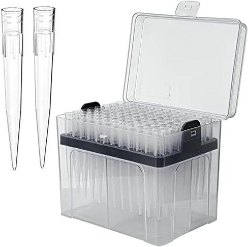أطراف ماصات 10ul - أطراف ماصات عالمية، مع صندوق خالٍ من RNase/DNase وآمن للبيروجين، 96 طرف/رف Pk × 10 رفوف (960 طرف) in Kuwait