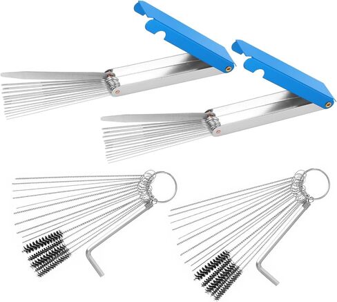 Carburetor Cleaning Tool Kit, Torch Tip Cleaner Set, Carburetor Carbon Dirt Jet Remove Cleaner 13 Cleaning Wires + 10 Cleaning Needles + 5 Nylon Brushes + 1 Wrench Welding Tip Cleaner(2 Pcs) in Saudi Arabia