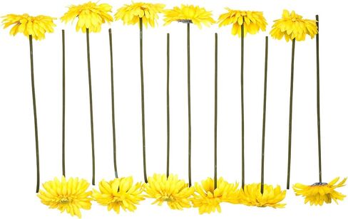 CraftMore Blue Colored Gerbera Daisy Stems 14 Inch Set of 12 in Saudi Arabia