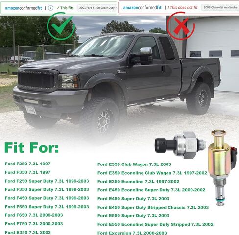 7.3 IPR Valve Injector Pressure Regulator & ICP Control Sensor with Pigtail Compatible with Ford F250 F350 F450 F550 Super Duty F650 F750 E350 E450 E550 Excursion Replace OE # F81A9C968AA in Saudi Arabia