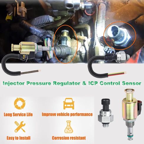 7.3 IPR Valve Injector Pressure Regulator & ICP Control Sensor with Pigtail Compatible with Ford F250 F350 F450 F550 Super Duty F650 F750 E350 E450 E550 Excursion Replace OE # F81A9C968AA in Saudi Arabia