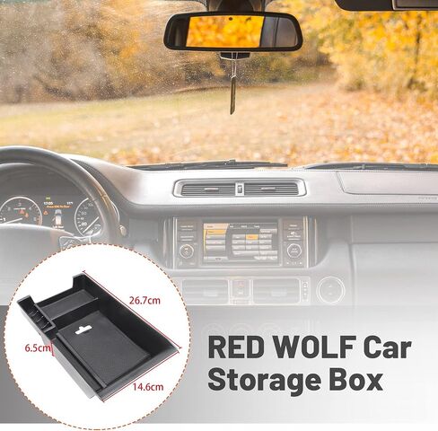 RED WOLF Center Console Organizer Tray Armrest Container Storage Box Glove Pallet Replacement For 2014-2017 BMW X5 F15 F16, X6 2019 AT Only in Saudi Arabia