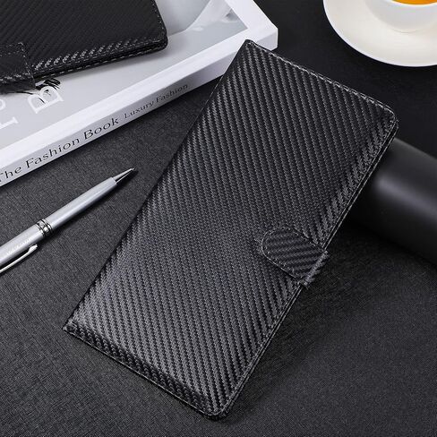 Hanaive 4 Pcs Car Registration and Insurance Card Holder with Magnetic Closure Glove Compartment Organizer Auto Registration and Insurance Wallet for Document Paperwork, Carbon Fiber Black in Saudi Arabia