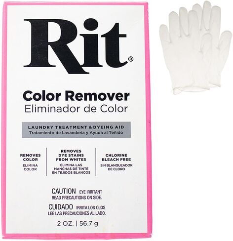 All Purpose Concentrated Rit Dye Powder with Plastic Gloves for Clothing, Décor, and Crafts – Color Remover (1 Pack) in Saudi Arabia