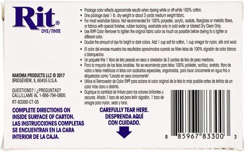 All Purpose Concentrated Rit Dye Powder with Plastic Gloves for Clothing, Décor, and Crafts – Color Remover (1 Pack) in Saudi Arabia