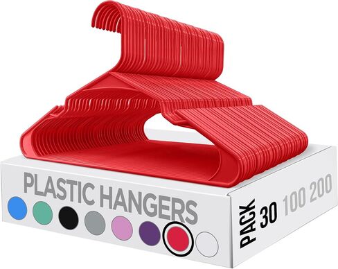 Utopia Home Clothes Hangers 30 Pack - Plastic Hangers Space Saving - Durable Coat Hanger with Shoulder Grooves (Aqua) in Saudi Arabia