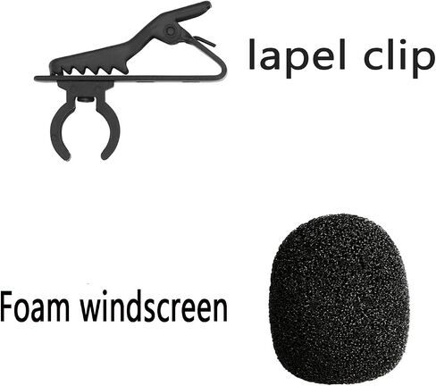 (6 packs) Foam Windscreen & Lapel Clips, BOYA Microphone Replacement Kit for Lapel Lavalier Microphone, Lav Microphone Accessories in Saudi Arabia