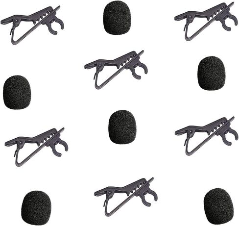 (6 packs) Foam Windscreen & Lapel Clips, BOYA Microphone Replacement Kit for Lapel Lavalier Microphone, Lav Microphone Accessories in Saudi Arabia