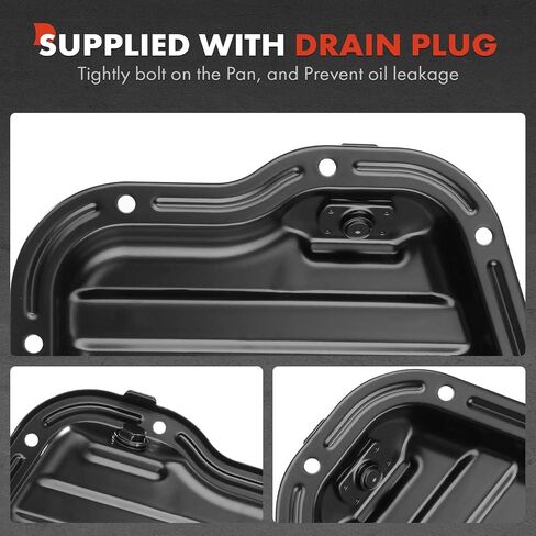 A-Premium Lower Engine Oil Pan Sump with Drain Plug & Gasket Compatible with Nissan Altima 2002-2006 2.5L, Sentra 2002-2006 2.5L in Saudi Arabia