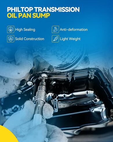 PHILTOP 265-811 Transmission Oil Pan Fits 4L60-E, 4L65-E, 4L70-E, Chevy Silverado 1500, Tahoe, Express Blazer, GMC Sierra 2500, Jimmy, Safari, Sonoma in Saudi Arabia