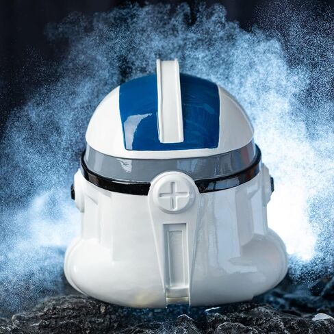 X-COSTUME استنساخ المرحلة 2 خوذة الراتنج الأبيض الأزرق قناع تأثيري حلي الدعائم الكبار الراتنج خوذة للعب دور الهالوين in Kuwait