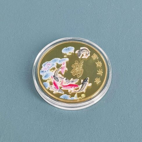 نعمة أسماك كوي غنية ولديها فائض من الثروة، أداة خدش تذكرة اليانصيب - عملة تحدي سحر الحظ السعيد الصينية in Kuwait