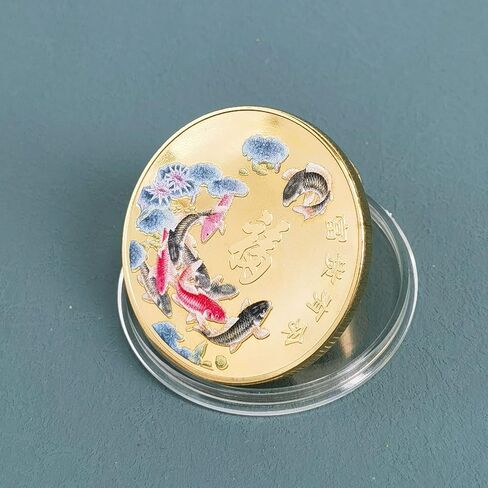 نعمة أسماك كوي غنية ولديها فائض من الثروة، أداة خدش تذكرة اليانصيب - عملة تحدي سحر الحظ السعيد الصينية in Kuwait