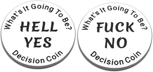 Date Night Idea Decision Yes No Coin Gifts for Boyfriend Girlfriend Anniversary for Husband Women Men Funny Decision Maker for Best Friend Tee Girls Boys Birthday Christmas Stocking Stuffers for Him in Saudi Arabia