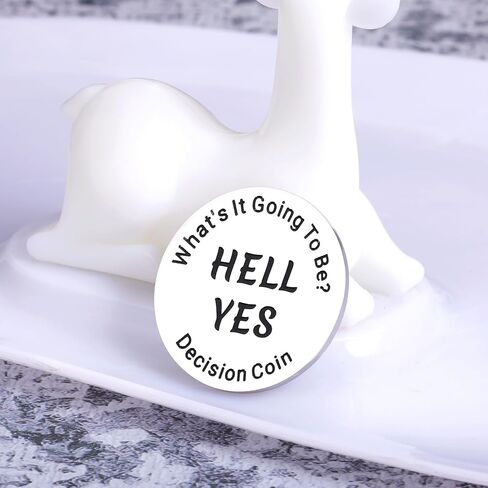 Date Night Idea Decision Yes No Coin Gifts for Boyfriend Girlfriend Anniversary for Husband Women Men Funny Decision Maker for Best Friend Tee Girls Boys Birthday Christmas Stocking Stuffers for Him in Saudi Arabia