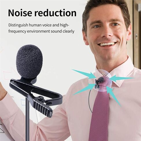 LituFoto USB Type-C Lavalier Microphone for Android,Omnidirectional Lapel Microphone Kit for Audio Video Recording, Easy Clip-on Wired Mic for YouTube Interview （6.56feet） in Saudi Arabia