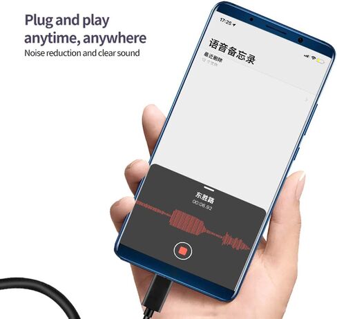 LituFoto USB Type-C Lavalier Microphone for Android,Omnidirectional Lapel Microphone Kit for Audio Video Recording, Easy Clip-on Wired Mic for YouTube Interview （6.56feet） in Saudi Arabia