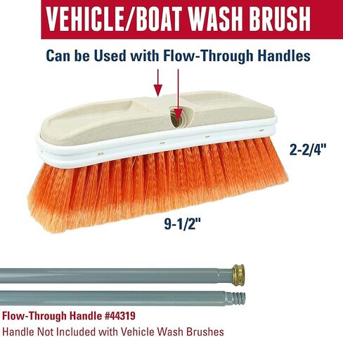 Weiler 73146 Polystyrene Vehicle Care Wash Brush , 2-1/2" Head Width, 9-1/2" Overall Length, Natural in Saudi Arabia