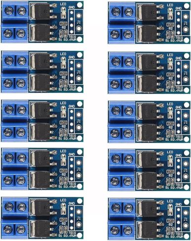 10pcs DC 5V-36V 15A 400W Dual High Power MOS Transistor Driving Module FET Trigger Switch Drive Board 0-20KHz PWM Motor Speed Controller in Saudi Arabia