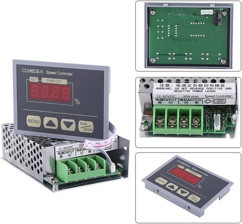 DC Motor Speed Controller, 12-80V DC 30A PWM Motor Speed Controller With Digital Display Panel, Button Switch Variable Stepless Speed Control Regulator, Soft Start Soft Stop in Saudi Arabia