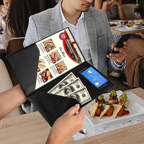20 Pcs Server Books, Check Presenters for Restaurants, PVC Server Books for Waitress Guest Check Holder in Kuwait