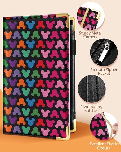 Akkya Server Book for Waitress Cute Serving Books with Zipper Pocket Accessories Cartoon Leather Server Check Book Restaurant Server Booklet Ticket Book Holder Blue in Saudi Arabia