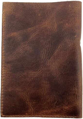 Hide & Drink, Bifold Check Presenter with Pen Slot for Restaurant & Cafe Accessories, Western Bill Holder, Full Grain Leather, Handmade Waiter and Waitress Accessory, Bourbon Brown in Saudi Arabia