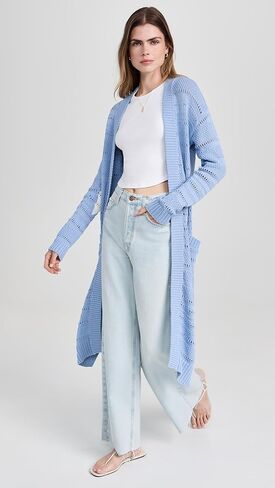 سترة Kerri Rosenthal النسائية ذات الغرزة المفتوحة الرملية in Kuwait