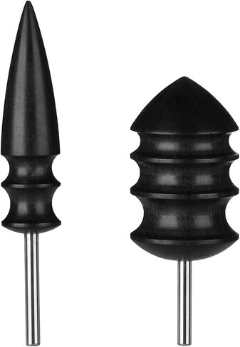Leather Burnisher Bits for Rotary Tools, 2 Pack Wooden Electric Polished Head Leather Edge Slicker Burnishing Creaser Tool Multi Grooved PU Leather Working Tools for Cleaning DIY Crafts Projects in Saudi Arabia