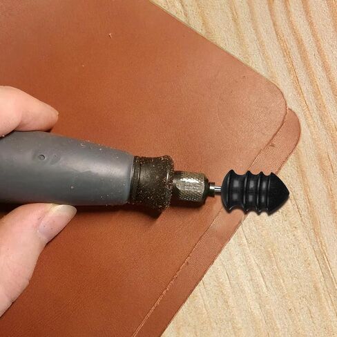 Leather Burnisher Bits for Rotary Tools, 2 Pack Wooden Electric Polished Head Leather Edge Slicker Burnishing Creaser Tool Multi Grooved PU Leather Working Tools for Cleaning DIY Crafts Projects in Saudi Arabia