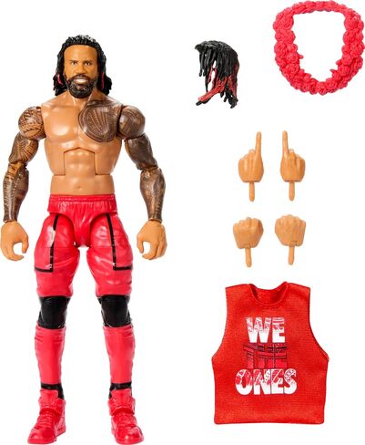 WWE Elite Action Figure & Accessories, 6-inch Collectible Jimmy USO with Articulation, Life-Like Look & Swappable Hands​ in Saudi Arabia