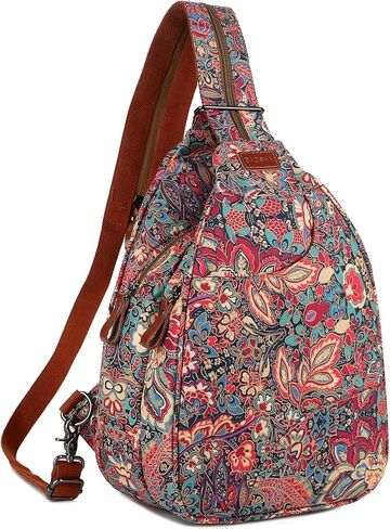 Women's Small Sling Crossbody bag Casual Backpack Purse for Outdoor Travel Hiking Backpack Colorful XB-17 in Saudi Arabia