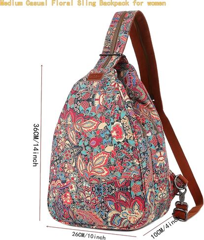 Women's Small Sling Crossbody bag Casual Backpack Purse for Outdoor Travel Hiking Backpack Colorful XB-17 in Saudi Arabia