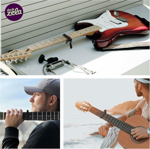 DESDEZELA Capo for Acoustic Guitar 6 String - Guitar Capo for Acoustic - Capo for Electric Guitar - (Black) whit 2 Picks in Saudi Arabia