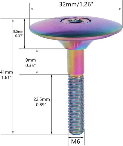 سماعة رأس للدراجة من التيتانيوم بغطاء علوي 1-1/8 بوصة مع Ti Bolt M6 x 35 مم in Kuwait